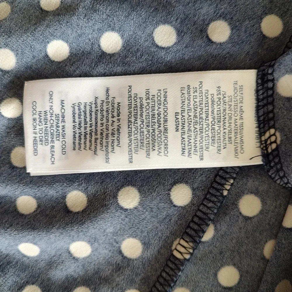 Chaps polkadot summer dress. Navy. Small. NWT - Picture 5 of 7